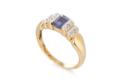 Lot 3 - AN AMETHYST AND DIAMOND RING, mounted in 9ct...