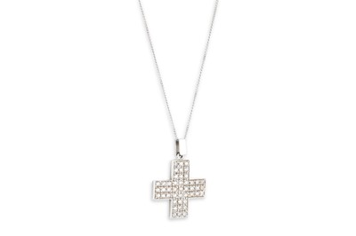 Lot 359 - THREE 14CT GOLD CROSSES, one without a chain,...
