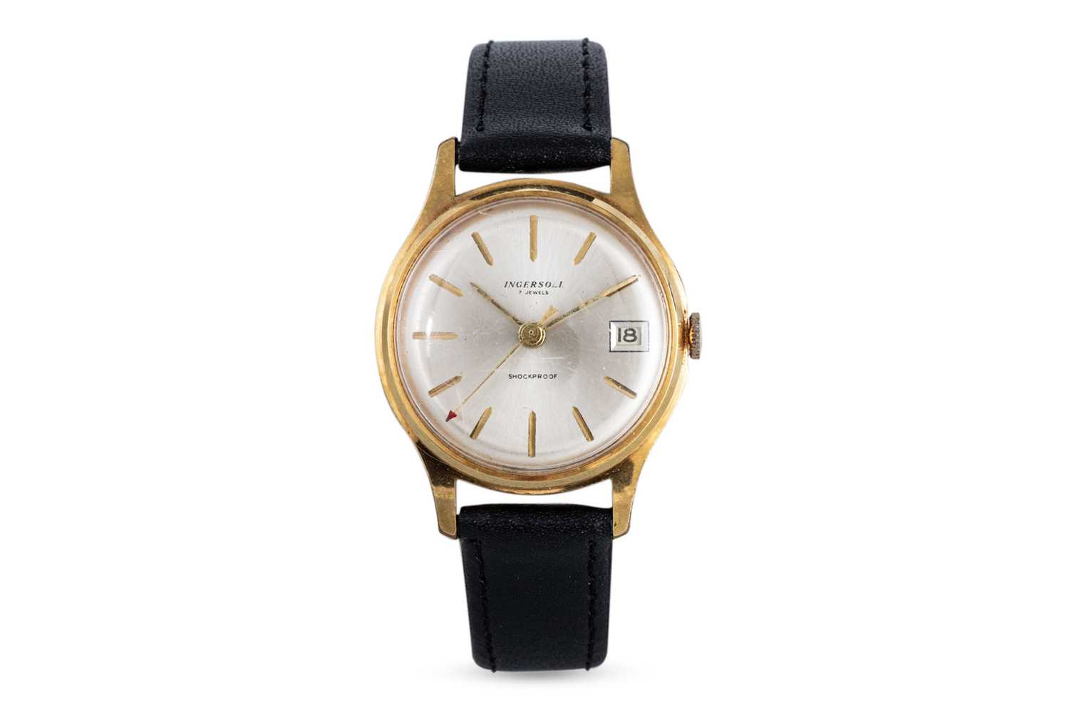 Lot 477 - AN INGERSOLL GENT'S WRIST WATCH, baton markers,...