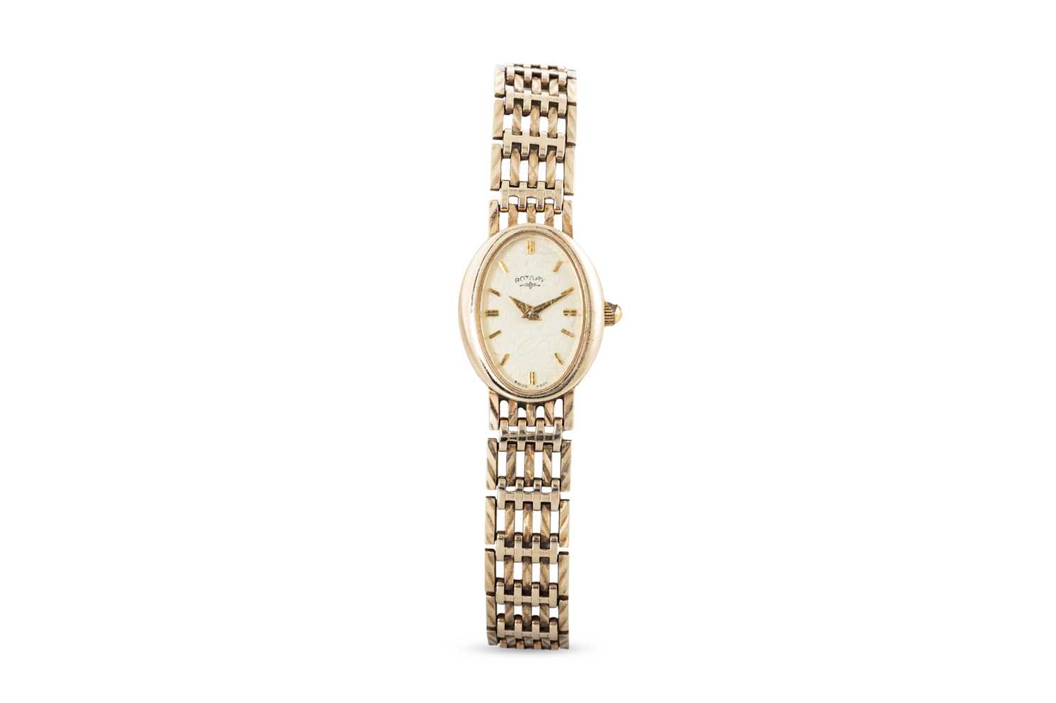 Lot 463 - A 9CT GOLD ROTARY WRIST WATCH, a 9ct gold...