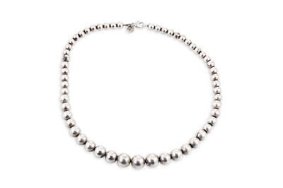 Lot 41 - A SILVER TIFFANY & CO NECKLACE, of ball link...