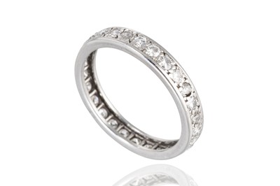 Lot 378 - A DIAMOND FULL BANDED ETERNITY RING, the...