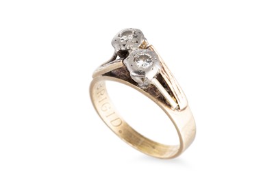 Lot 92 - TWO VINTAGE DIAMOND SET RINGS, of twist form,...