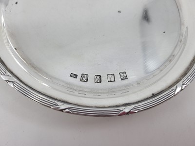 Lot 543 - A PAIR OF IRISH CIRCULAR SILVER STERLING...