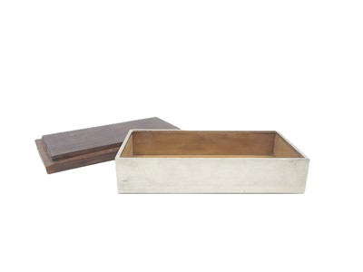 Lot 548 - A RECTANGULAR MODERN IRISH SILVER CIGARETTE...