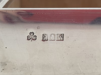 Lot 548 - A RECTANGULAR MODERN IRISH SILVER CIGARETTE...