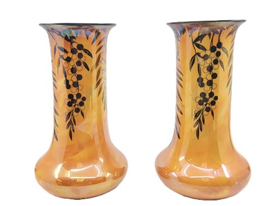 Lot 569 - A PAIR OF ATTRACTIVE VASES, by Ducal