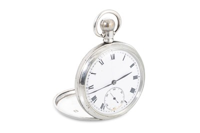 Lot 580 - A GEORGE V ANTIQUE SILVER OPEN FACED POCKET...