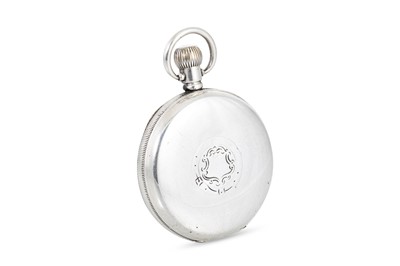 Lot 580 - A GEORGE V ANTIQUE SILVER OPEN FACED POCKET...