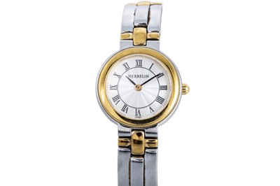 Lot 479 - A LADY'S 'HERBELIN' TWO TONE STAINLESS STEEL...