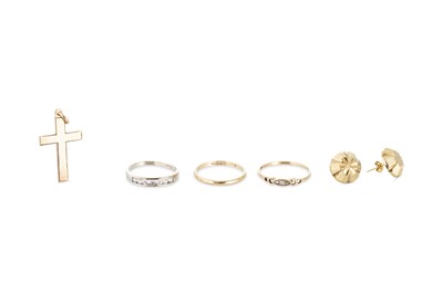 Lot 338 - 3 X 9CT GOLD RINGS, together with a 9ct gold...