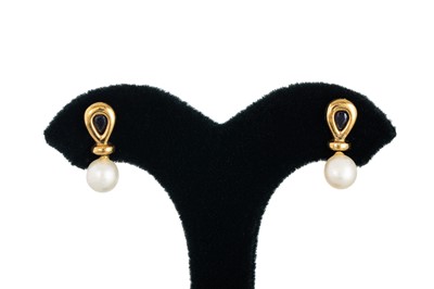 Lot 63 - A PAIR OF 9CT STONE SET CULTURED PEARL...
