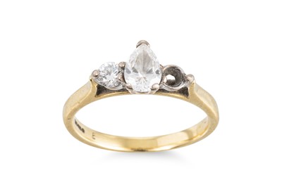 Lot 163 - A DIAMOND SET RING, the centre stone set with...