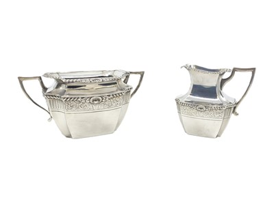Lot 538 - A LATE VICTORIAN ANTIQUE FOUR PIECE SILVER NEO...