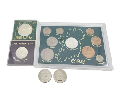 Lot 506 - A 1966 CASED 9 COIN SET, with 3 x 1966 Pearse...