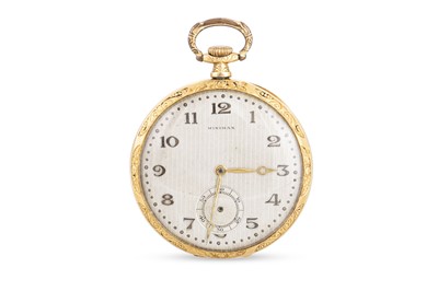 Lot 441 - A VINTAGE CONTINENTAL 18CT GOLD CASED OPEN...