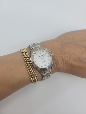 Lot 458 - A CONCORD SARATIOSA STAINLESS STEEL WRIST...