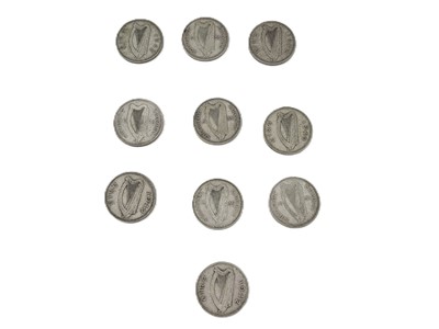 Lot 489 - A 1928-1941 COLLECTION OF IRISH 75% SILVER...