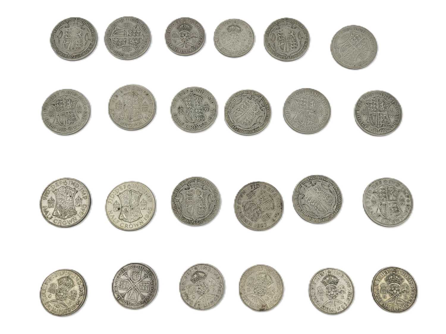 Lot 490 - A 1920-1946 COLLECTION OF ENGLISH 50% SILVER...