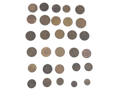 Lot 493 - 29 X 1830-1955 GUERNSEY COINS & 6 X 1733-1893...