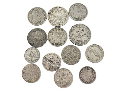 Lot 496 - A BAG OF VARIOUS 'SILVER' COINS, to include...