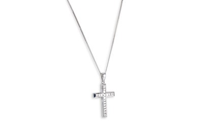 Lot 200 - A DIAMOND SET CROSS, set with brilliant and...