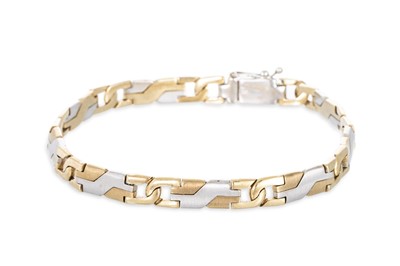 Lot 208 - A 9CT GOLD FANCY LINK BRACELET, 18.3 g