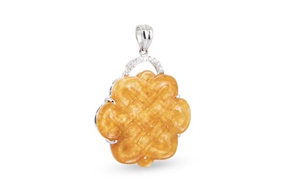 Lot 141 - A DIAMOND AND GEM SET PENDANT, mounted in 18ct...