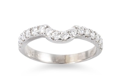 Lot 417 - A DIAMOND SHAPED BAND RING, mounted in 18ct...