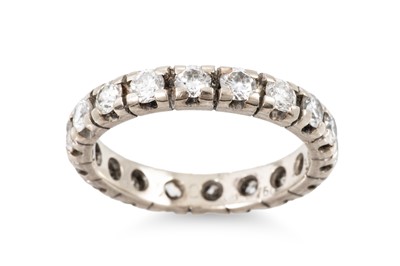 Lot 262 - A DIAMOND FULL BANDED ETERNITY RING, the...