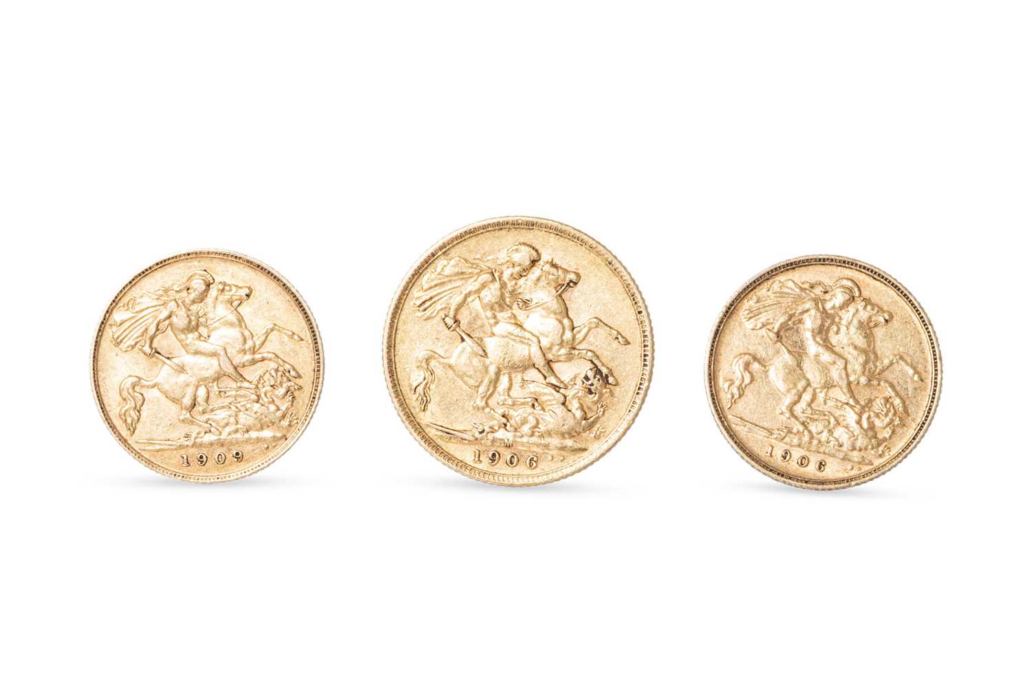 Lot 517 - A 1906 FULL GOLD SOVEREIGN ENGLISH COIN...