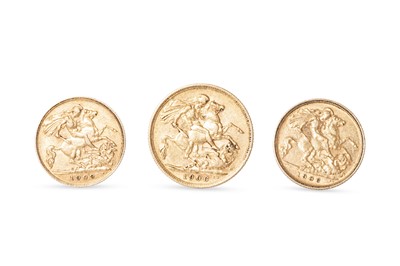 Lot 517 - A 1906 FULL GOLD SOVEREIGN ENGLISH COIN...