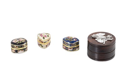 Lot 51 - AN INTERESTING COLLECTION OF BOXES, comprising...