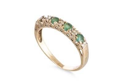 Lot 52 - TWO GOLD STONE SET RINGS FOR RECYCLING, one...
