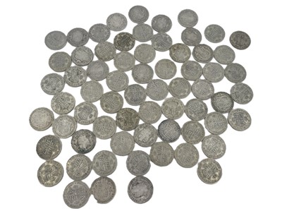 Lot 512 - 76 X 1920 - 1946 ENGLISH HALF CROWNS, 50%...
