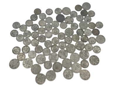 Lot 513 - 26 X TWO SHILLINGS AND 55 X ONE SHILLING...