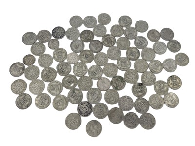 Lot 514 - 68 X 6d ENGLISH 50% SILVER COINS, gross weight...