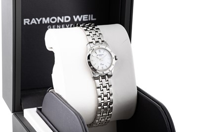 Lot 442 - A RAYMOND WEIL TANGO WRIST WATCH, mother of...
