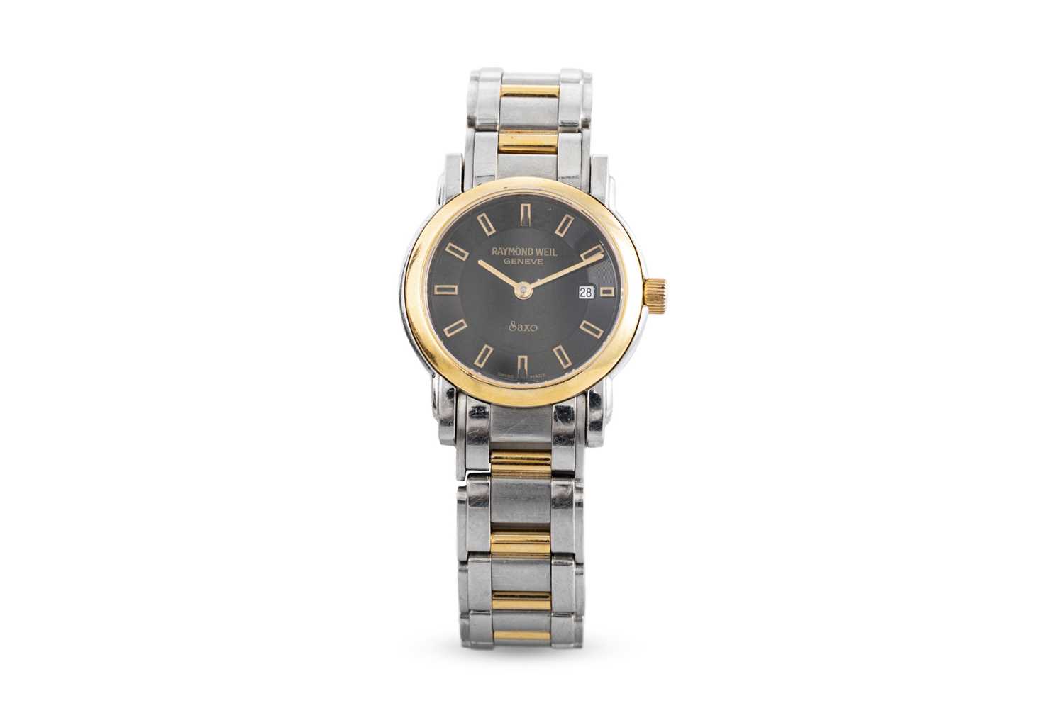 Lot 445 - A LADY'S RAYMOND WEIL 'SAXO' WRIST WATCH,...