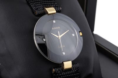 Lot 446 - A RADO 'JUBILIÉ' WRIST WATCH, black dial with...