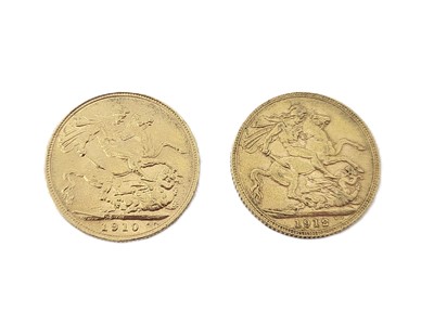 Lot 503 - TWO X 1912 & 1910 (SYDNEY) FULL ENGLISH GOLD...