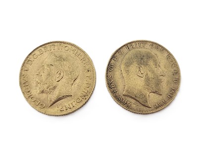 Lot 504 - TWO X 1911 & 1907 FULL ENGLISH GOLD SOVEREIGN...