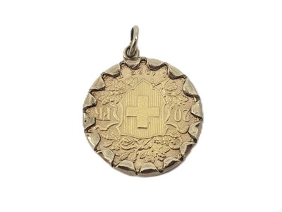 Lot 505 - A 1935 SWISS 20 FRANC .900 GOLD COIN, 6.45g,...