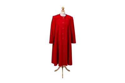 Lot 83 - AN IB JORGENSEN, DUBLIN PURE WOOL RED COAT,...