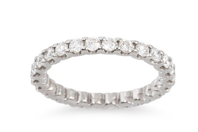 Lot 287 - A FULL BANDED DIAMOND ETERNITY RING, the...