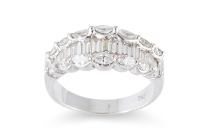 Lot 288 - AN EMERALD CUT AND BRILLIANT CUT DIAMOND...