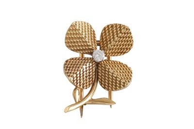 Lot 244 - A VINTAGE STERLÉ FLOWER BROOCH, French c. 1950....