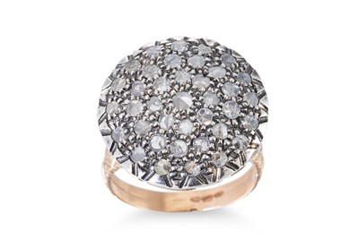 Lot 105 - A DIAMOND RING, the pavé set rose cut diamonds,...
