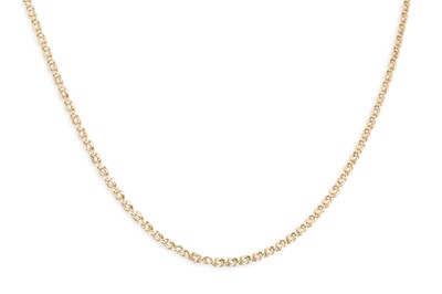 Lot 202 - AN 18CT YELLOW GOLD TRACE CHAIN, 2.9 g.