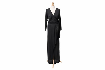 Lot 86 - THREE SEQUINNED EVENING DRESSES, two black...